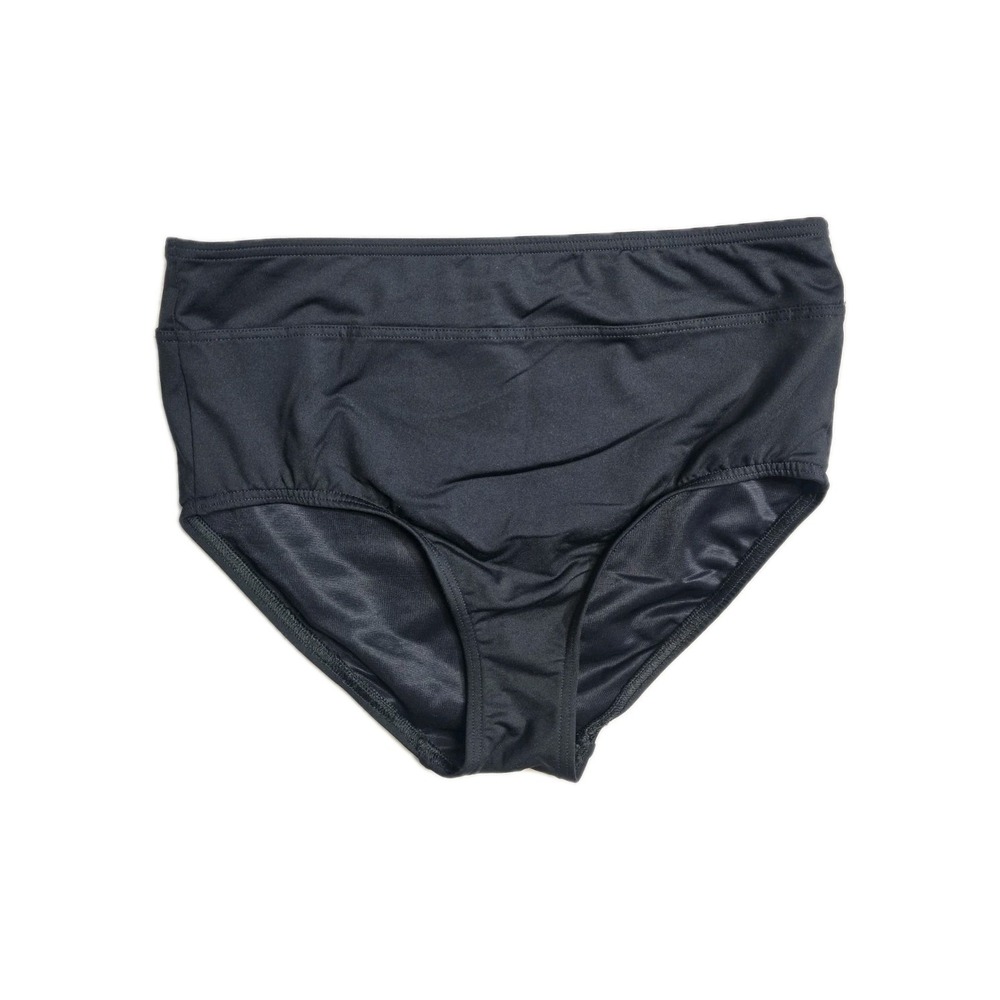 Lands End Women's Swimming Bottom 10 Black High Waisted